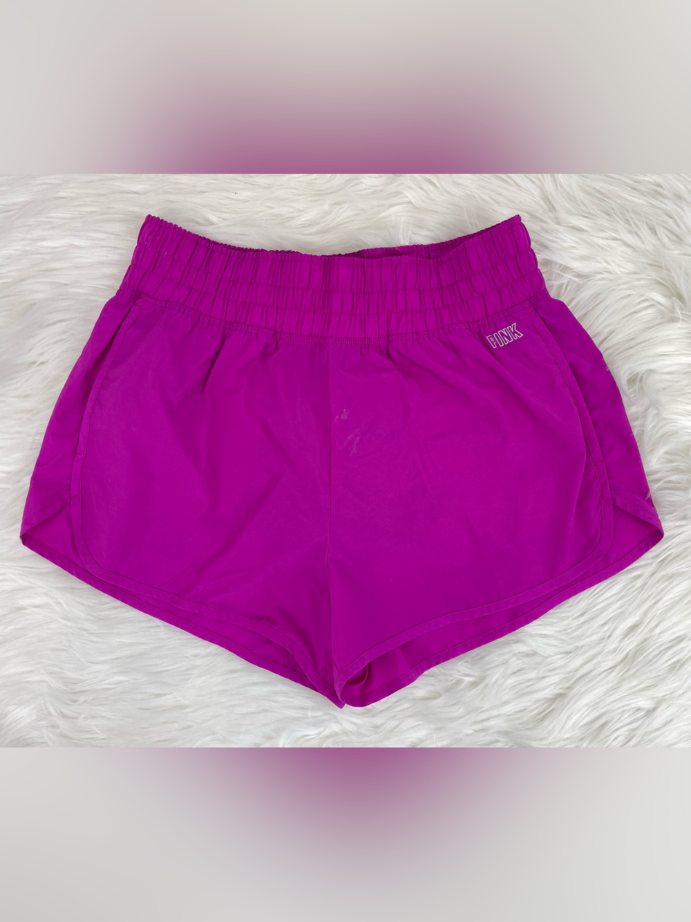 PINK Victoria's Secret Bright Fuchsia Athletic Shorts, Medium